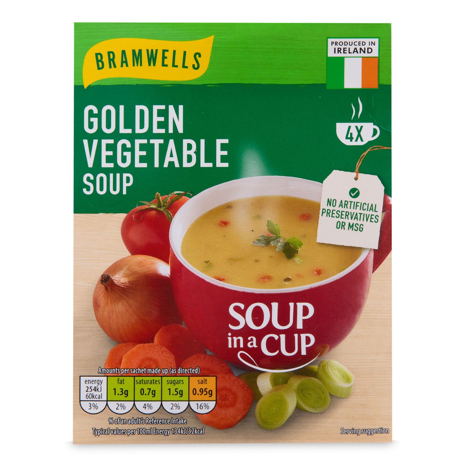 Golden Vegetable Soup In A Cup 4x16g Bramwells